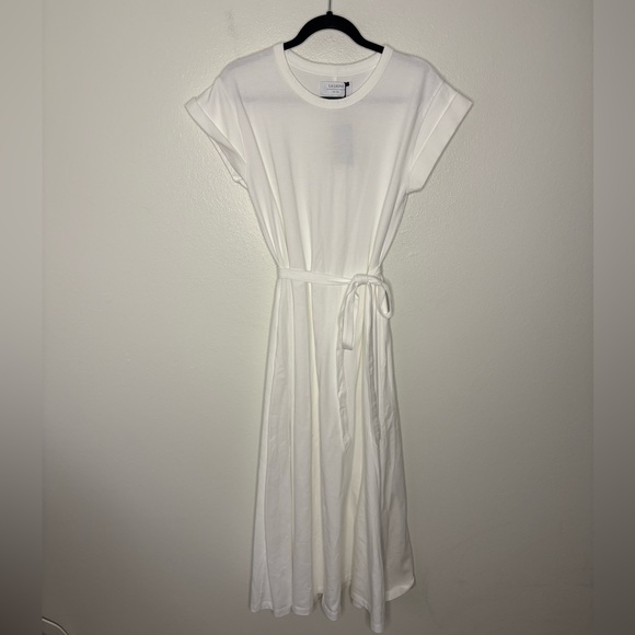 NWT La Ligne Andrea Dress XS white cotton midi - Picture 2 of 10